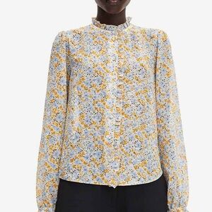 Samsoe Samsoe Zarani Long Sleeve Shirt In Apricot Blossom Size L